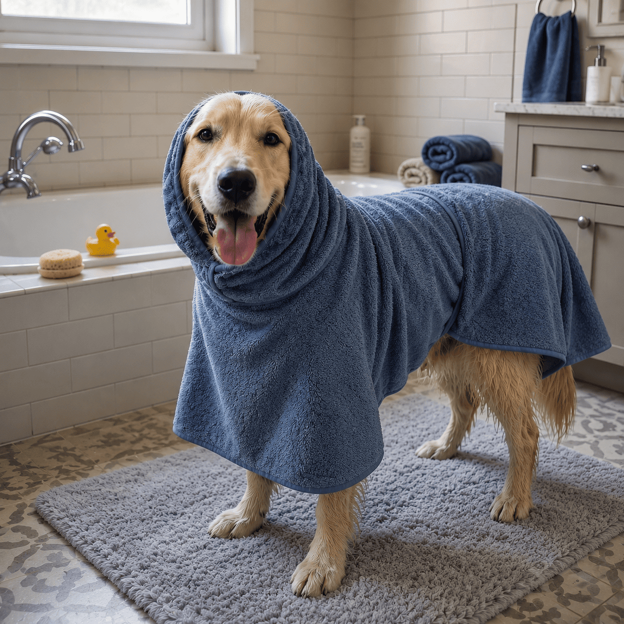The SnugDry: Ultra-Absorbent Microfibre Dog Robe