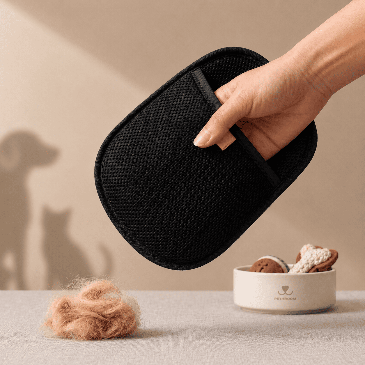 The Velvet Touch: 2-in-1 Deshedding & Grooming Mitt